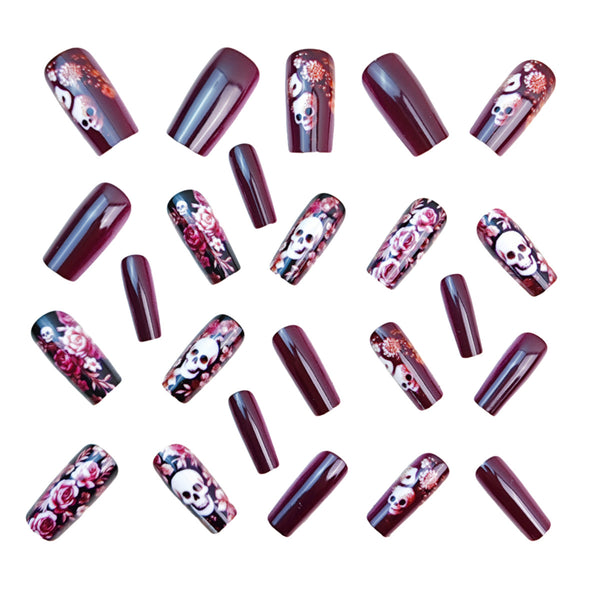 12 Sizes-24 Pcs Press On Nails Y849