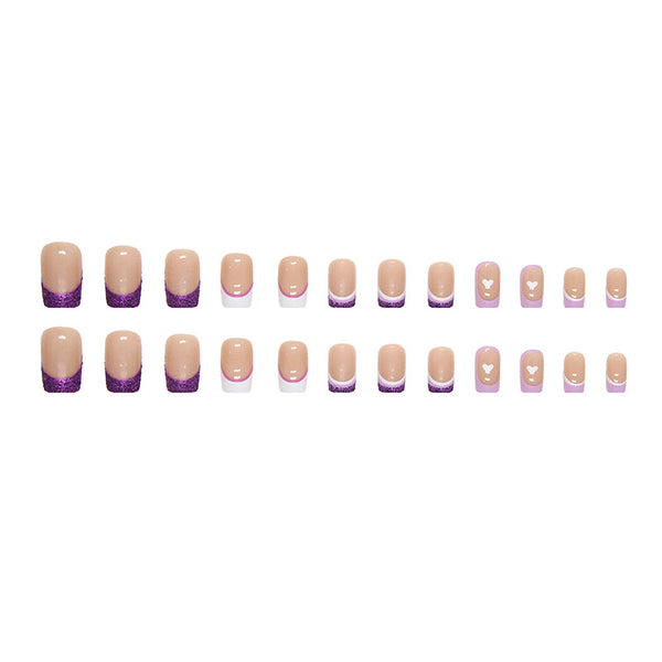 12 Sizes-24 Pcs Press On Nails W340