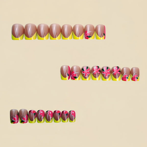 12 Sizes-24 Pcs Press On Nails Y1229
