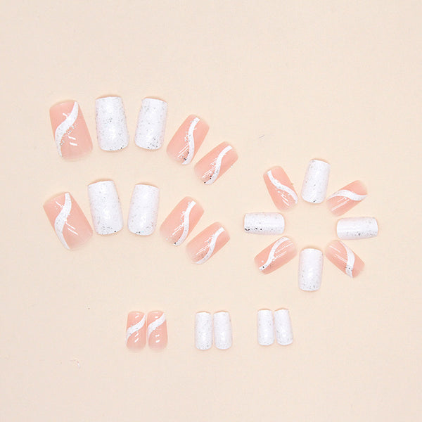 12 Sizes-24 Pcs Press On Nails W469