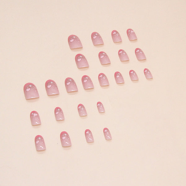 12 Sizes-24 Pcs Press On Nails W1513