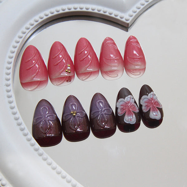 12 Sizes-24 Pcs Press On Nails Z932