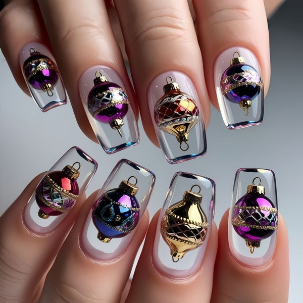 12 Sizes-24 Pcs Press On Nails Y1942