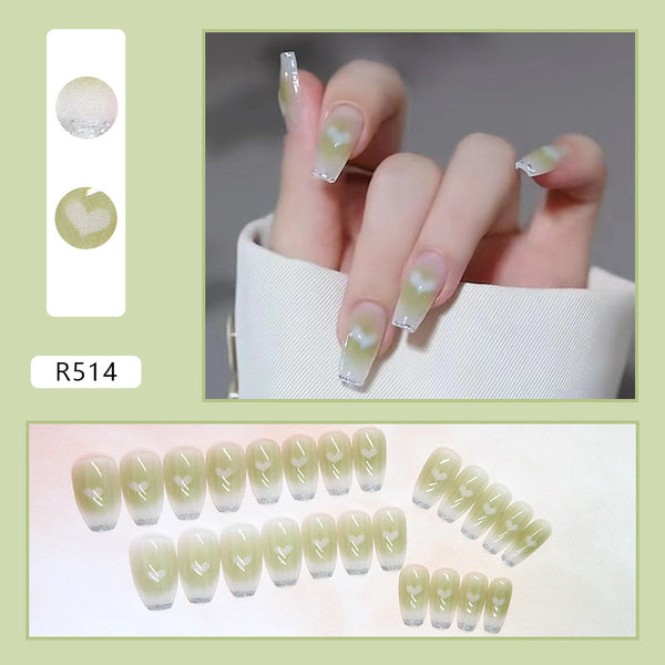 12 Sizes-24 Pcs Press On Nails R514