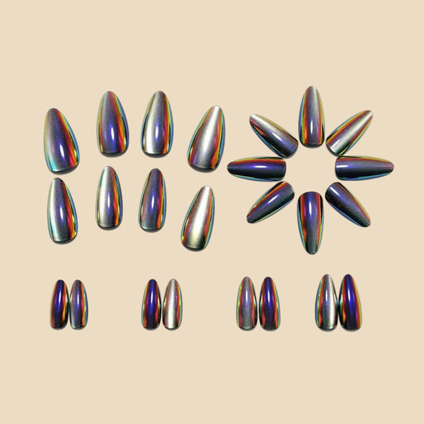 12 Sizes-24 Pcs Press On Nails Y2013