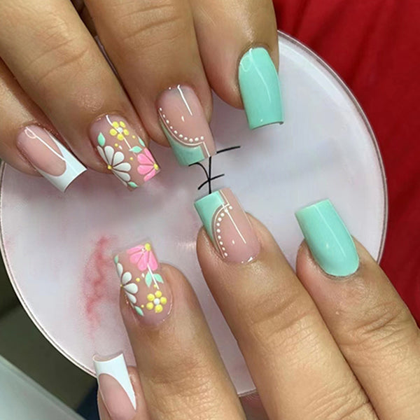 12 Sizes-24 Pcs Press On Nails W414
