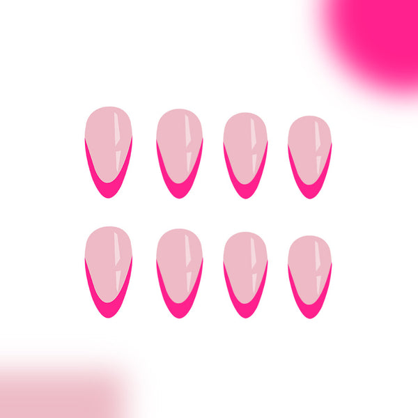 12 Sizes-24 Pcs Press On Nails C635