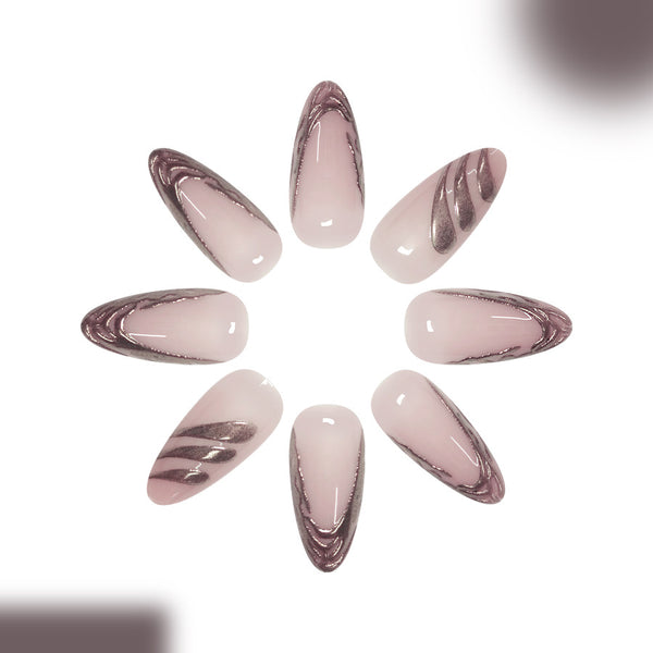 12 Sizes-24 Pcs Press On Nails C1420