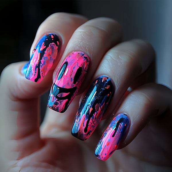 12 Sizes-24 Pcs Press On Nails Y1187