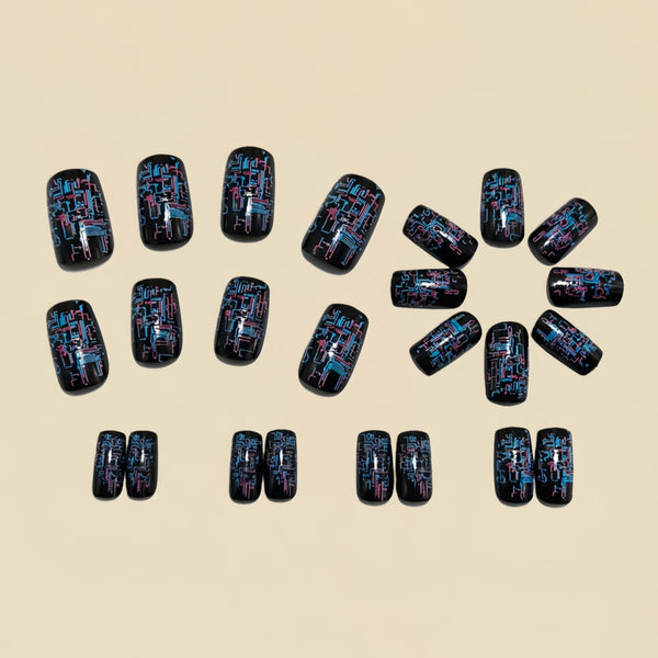 12 Sizes-24 Pcs Press On Nails Y1565