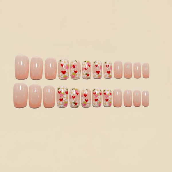 12 Sizes-24 Pcs Press On Nails Y1536