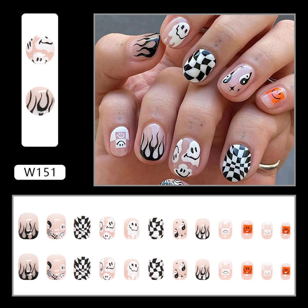 12 Sizes-24 Pcs Press On Nails W125