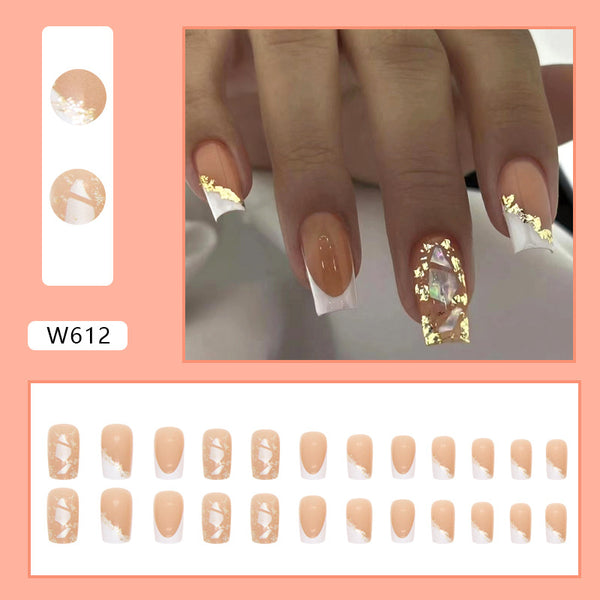 12 Sizes-24 Pcs Press On Nails W612