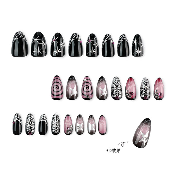 12 Sizes-24 Pcs Press On Nails JP4522