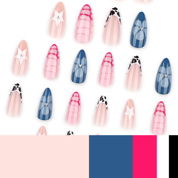 12 Sizes-24 Pcs Press On Nails JP3968