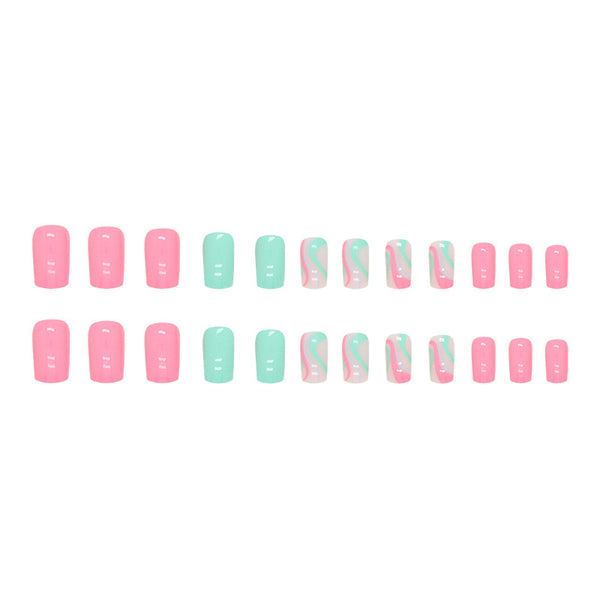 12 Sizes-24 Pcs Press On Nails W1065