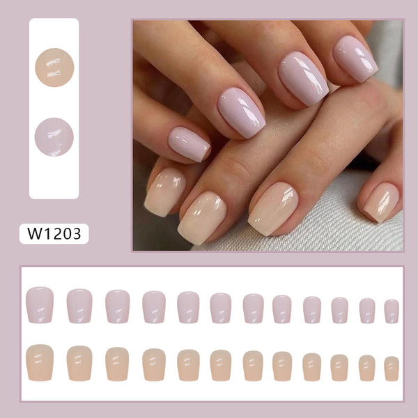 12 Sizes-24 Pcs Press On Nails W1203
