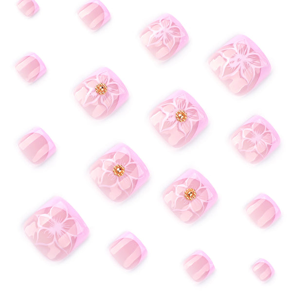 12 Sizes-24 Pcs Press On Nails JP3810
