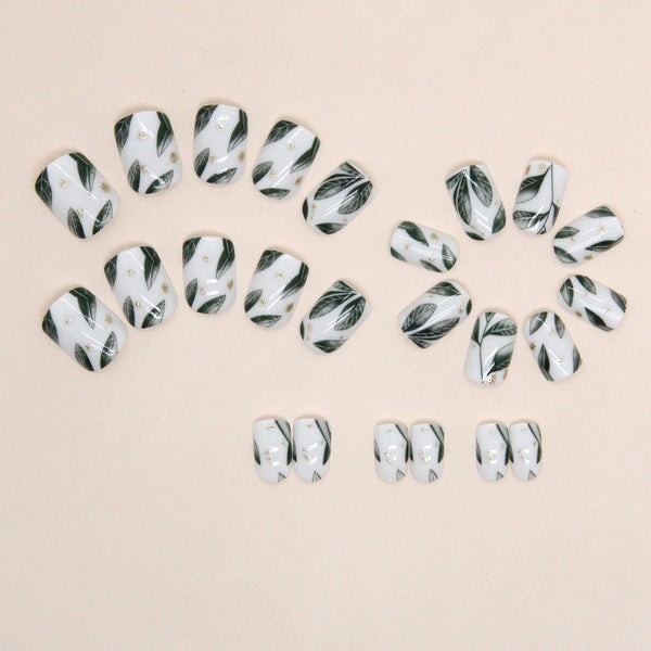 12 Sizes-24 Pcs Press On Nails W1388