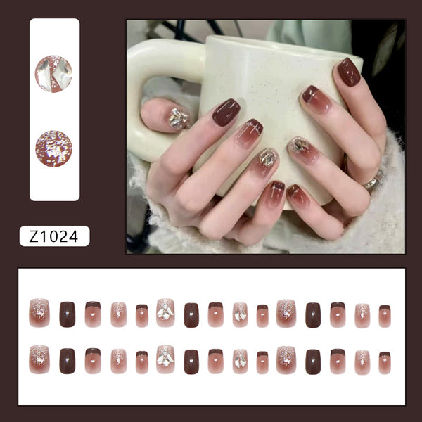 12 Sizes-24 Pcs Press On Nails Z1024