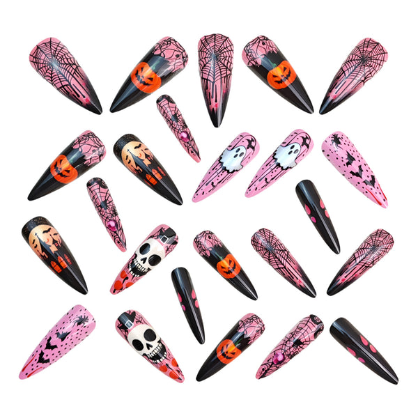 12 Sizes-24 Pcs Press On Nails Y1123