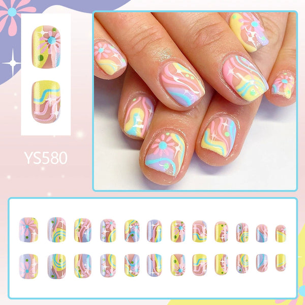 12 Sizes-24 PcsPress On Nails YS580