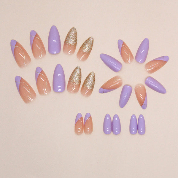12 Sizes-24 Pcs Press On Nails W1313