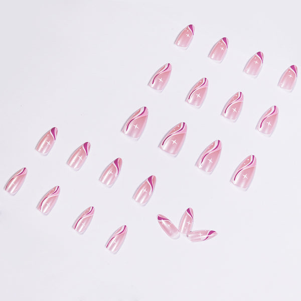 12 Sizes-24 Pcs Press On Nails JP1068