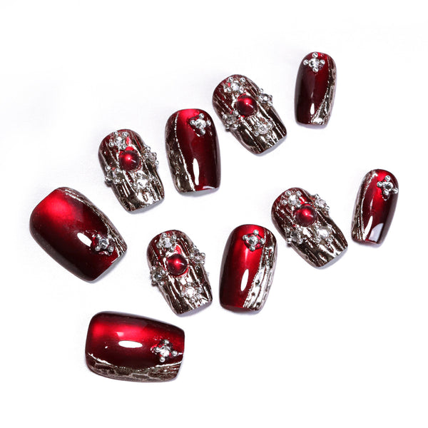 12 Sizes-24 Pcs Press On Nails SP128