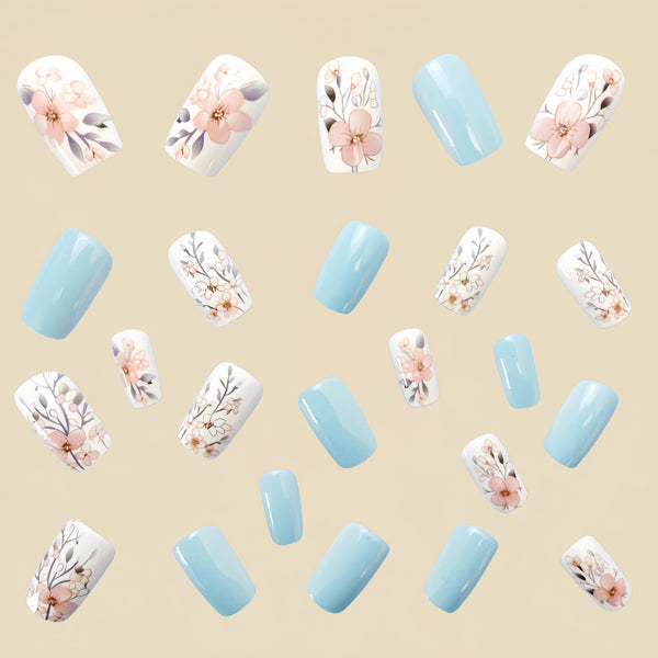 12 Sizes-24 Pcs Press On Nails Y619