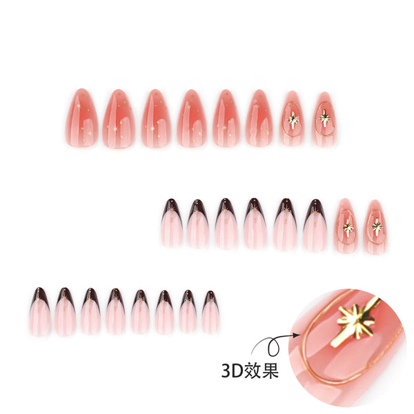 12 Sizes-24 Pcs Press On Nails JP4031