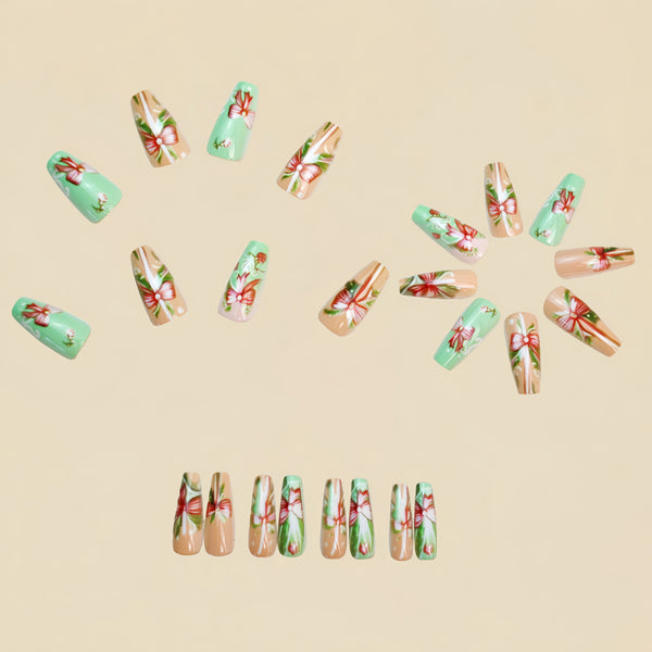 12 Sizes-24 Pcs Press On Nails Y1254