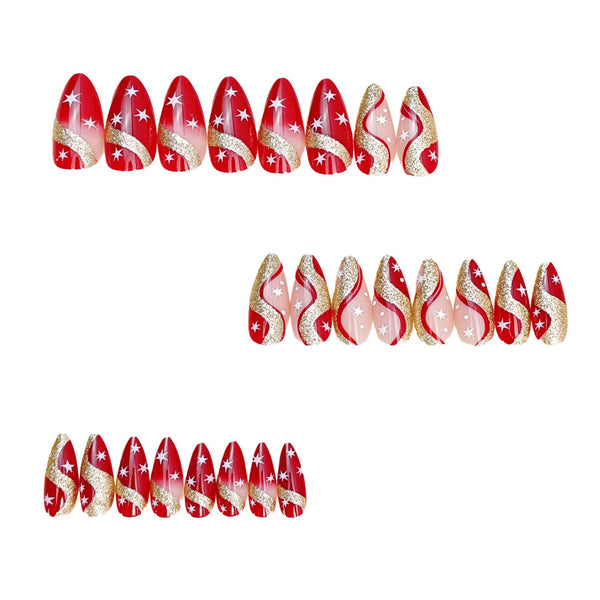 12 Sizes-24 Pcs Press On Nails Y1998