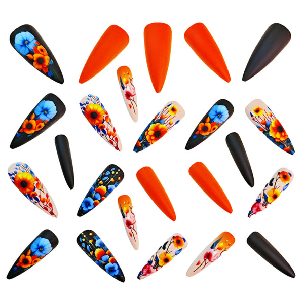 12 Sizes-24 Pcs Press On Nails Y801