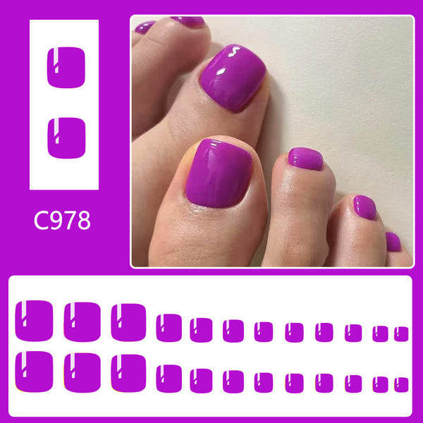 12 Sizes-24 Pcs Press On Nails C978