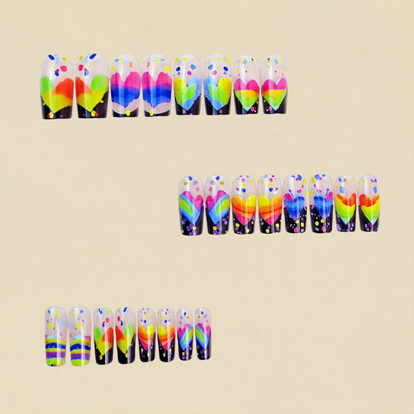 12 Sizes-24 Pcs Press On Nails Y787