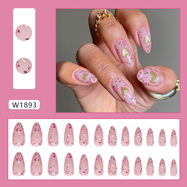 12 Sizes-24 Pcs Press On Nails W1893