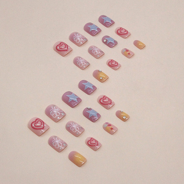 12 Sizes-24 Pcs Press On Nails Z806