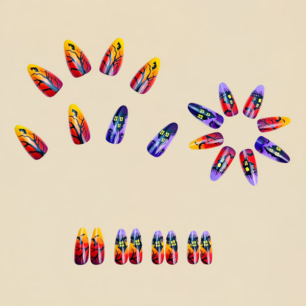 12 Sizes-24 Pcs Press On Nails Y843