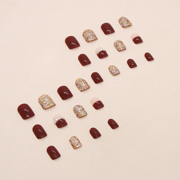 12 Sizes-24 Pcs Press On Nails Z538