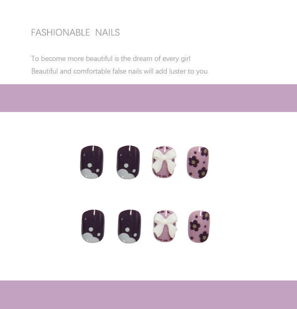 12 Sizes-24 Pcs Press On Nails Z056