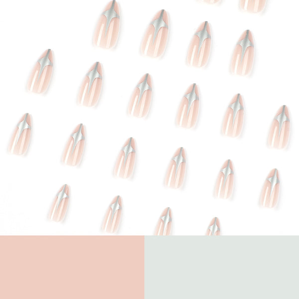 12 Sizes-24 Pcs Press On Nails JP2057