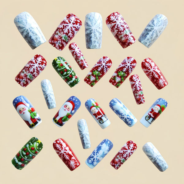 12 Sizes-24 Pcs Press On Nails Y1212