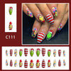 12 Sizes-24 Pcs Press On Nails C111