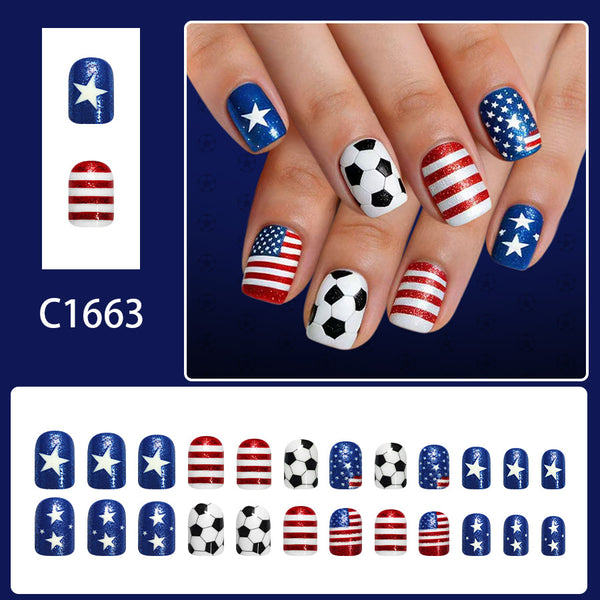 12 Sizes-24 Pcs Press On Nails C1662