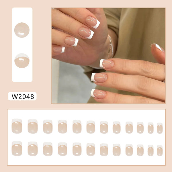 12 Sizes-24 PcsPress On Nails W2048
