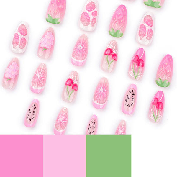 12 Sizes-24 Pcs Press On Nails JP3536
