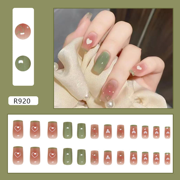 12 Sizes-24 Pcs Press On Nails R920