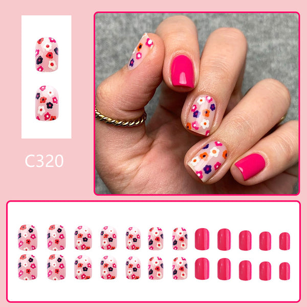 12 Sizes-24 PcsPress On Nails C320