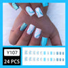 12 Sizes-24 Pcs Press On Nails Y107